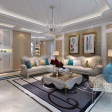 鄭州潤城132平新古典風格裝修 三室兩廳的典雅空間設計